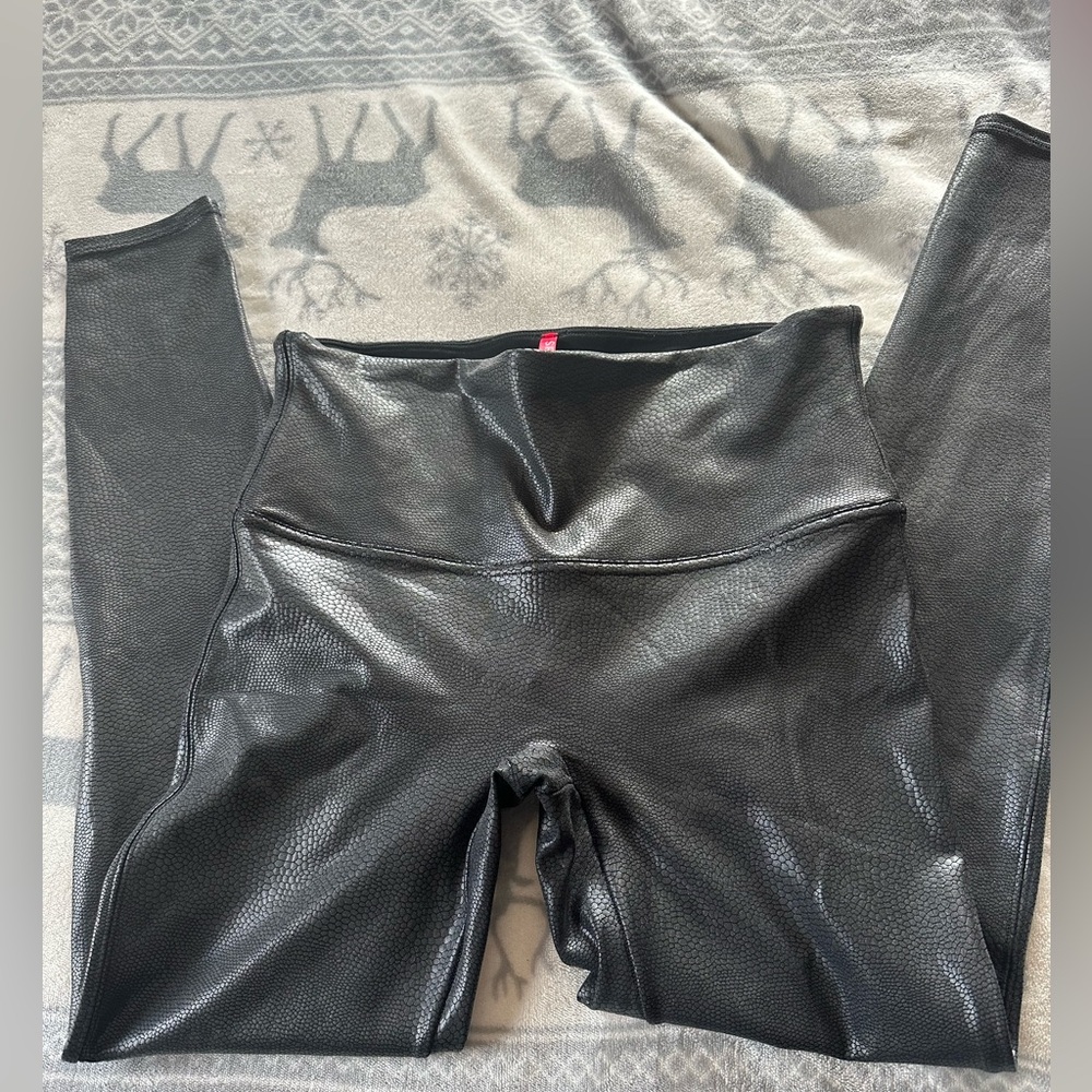 Spanx Faux Leather Leggings | Size L